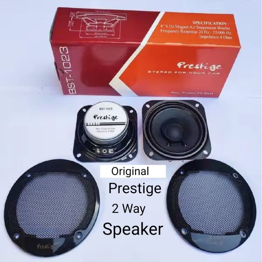 Speaker Coaxial Pintu Mobil Prestige 4 Inch BST 1023 Original