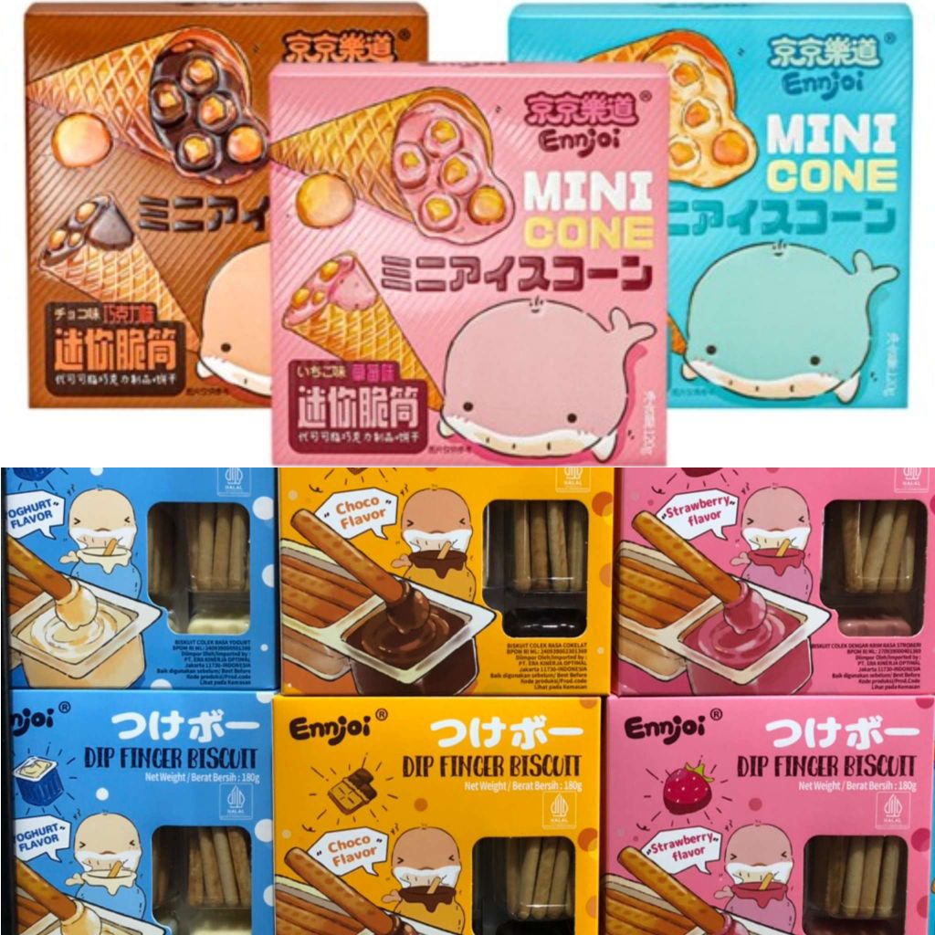 

Ennjoi mini cone / dip finger / biscuit cream mini