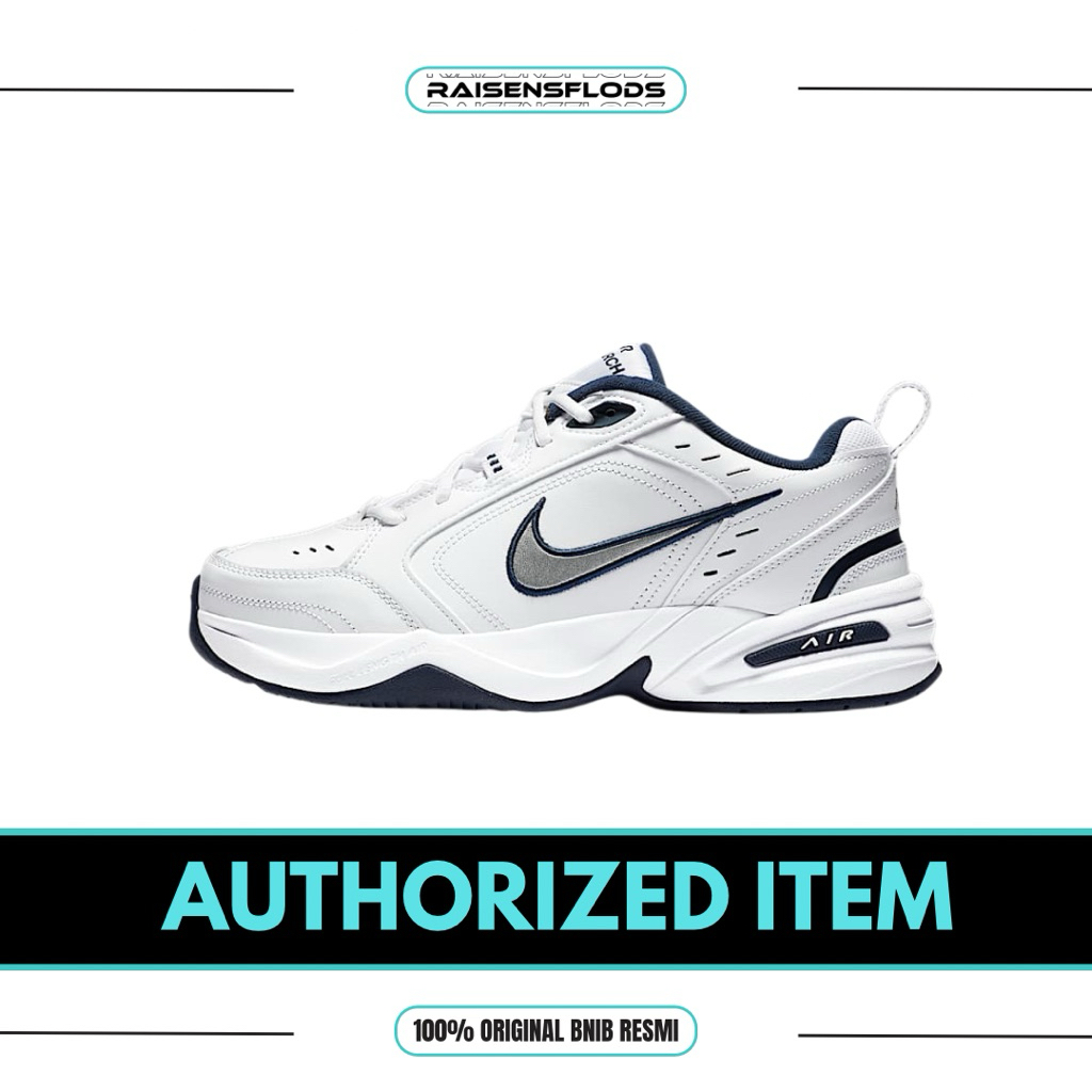 Nike Air Monarch IV White Metalic Silver 100% Authentic