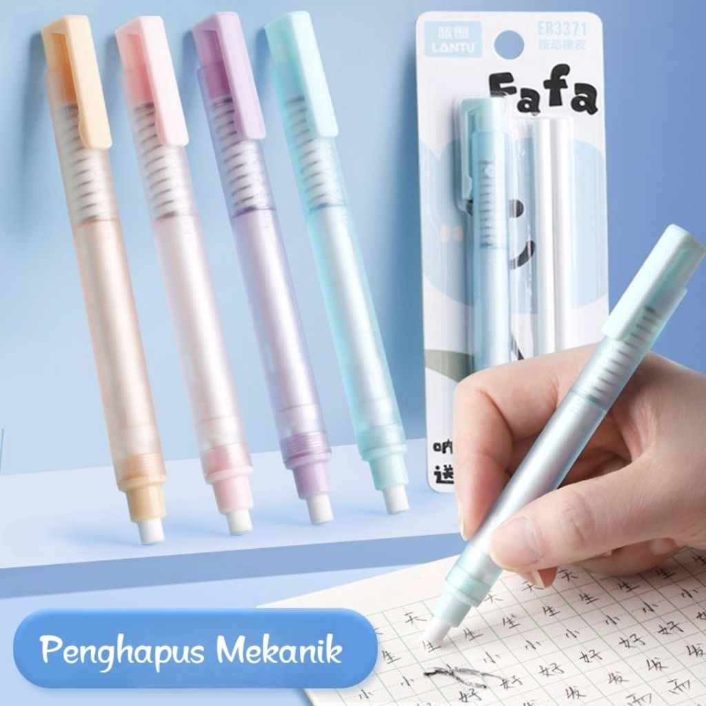 

1pcs penghapus mekanik free 2 refill lantu