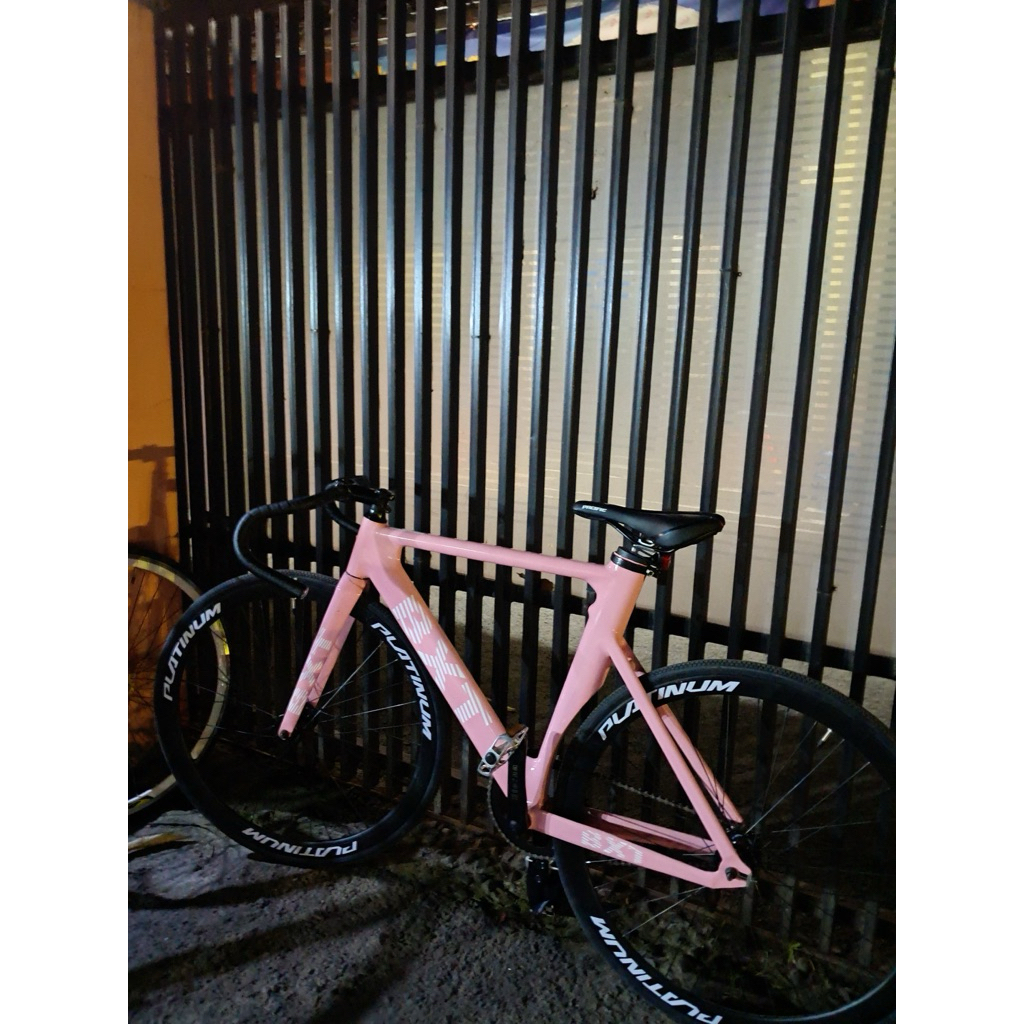 Sepeda fixie BXT Pink susu