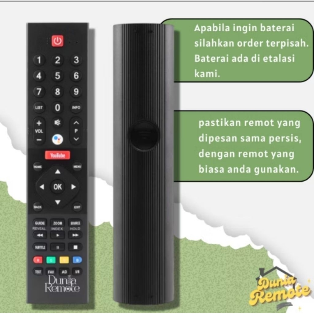 Remot TV PANASONIC ANDROID INFRARED NON VOICE youtube netflix