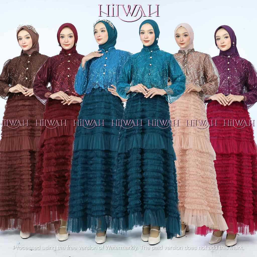 GAMIS SILVANA CARDIGAN BROKAT-GLITER-PRMIUM-HIGHQUALITY Baju Gamis Muslim Terbaru 2025 Model Baju Pe
