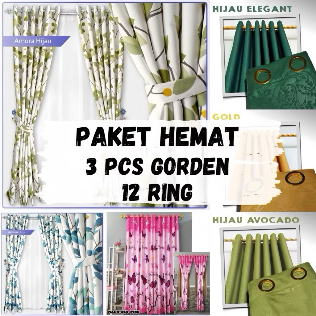 GORDEN PROMO ISI 3 PCS GORDEN SMOKRING 12 GORDEN PINTU DAN JENDELA PANJANG