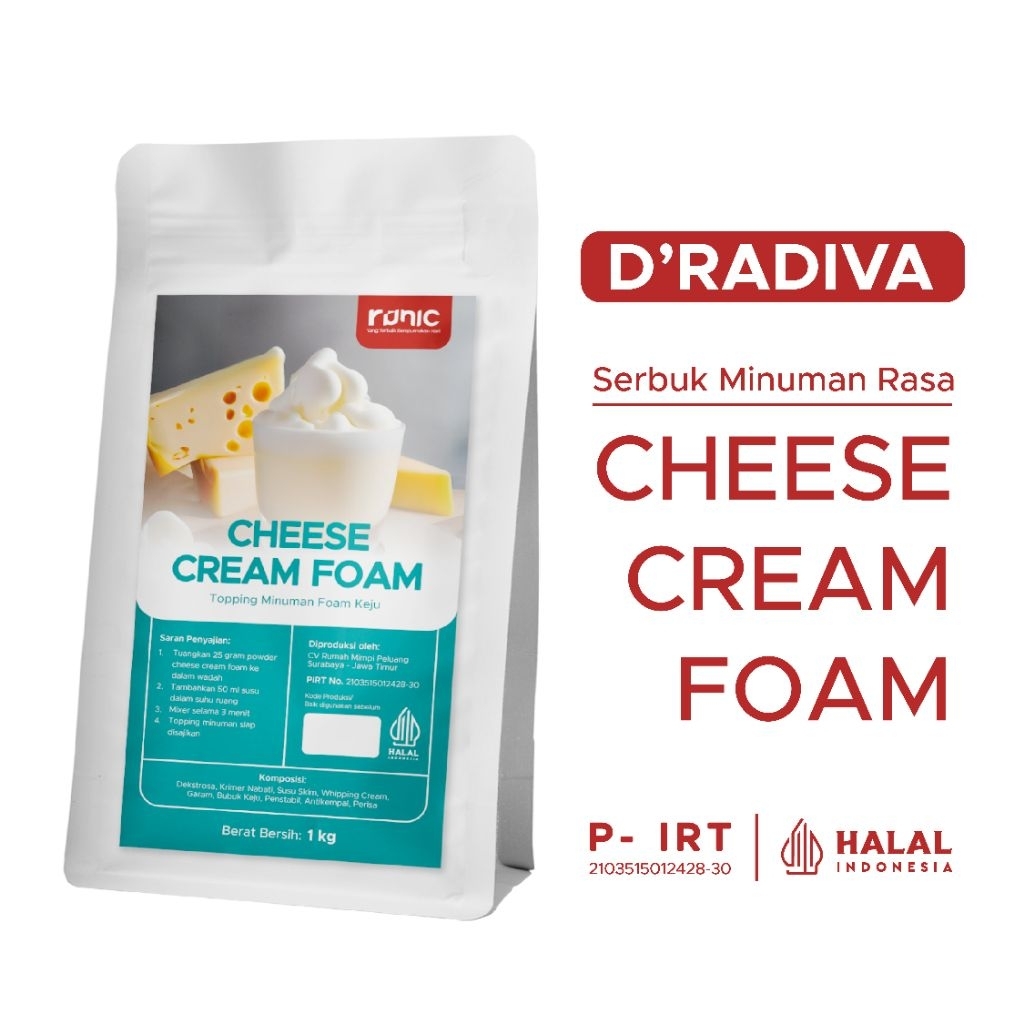 

Topping Bubuk Minuman Premium Cheese Cream RUNIC 1kg