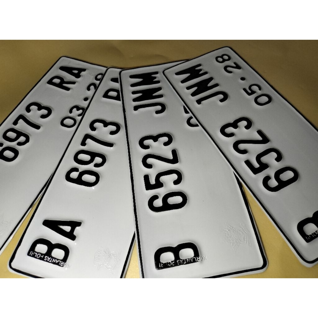 PLAT NOMOR MOTOR FONT STANDART