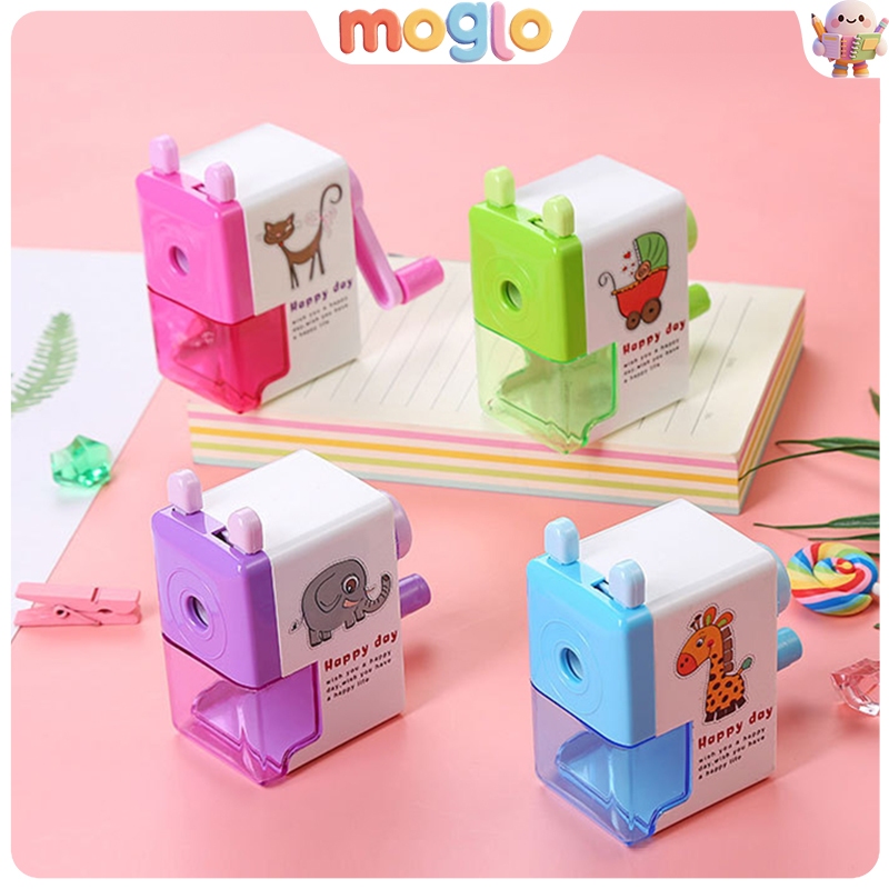 

Penggergaji / Rautan Pensil Manual Kartun Siswa: Sharpener Meja Kotak, Mesin Rautan Lubang Tunggal