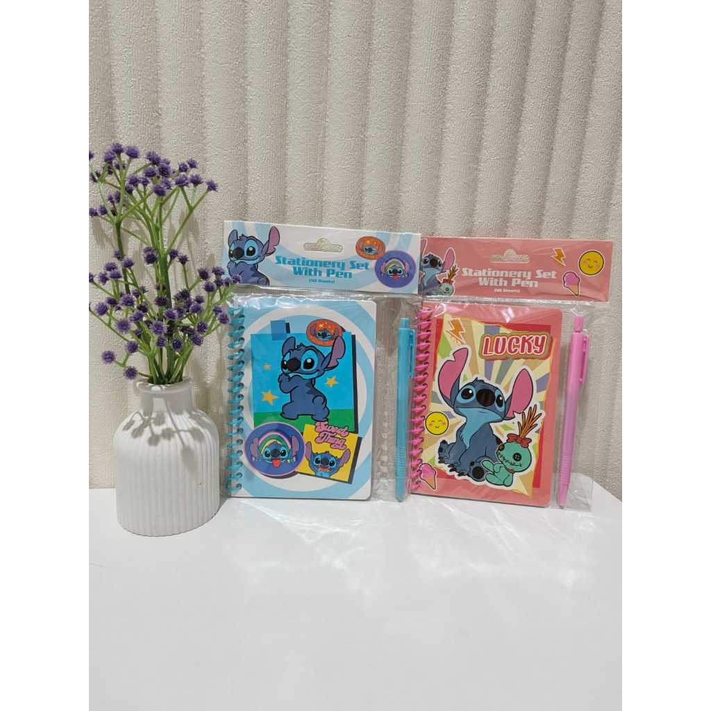 

NOTEBOOK A5 STITCH SPIRAL SERIES NOTEBOOK RING NOTE BOOK BUKU TULIS SPIRAL A5 STITCH LILO BLUE + PULPEN