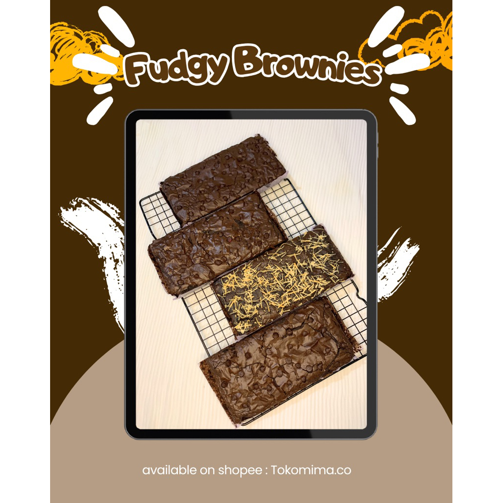 

FUDGY BROWNIES 20 x 10 | BROWNIES PANGGANG | HAMPERS BROWNIES
