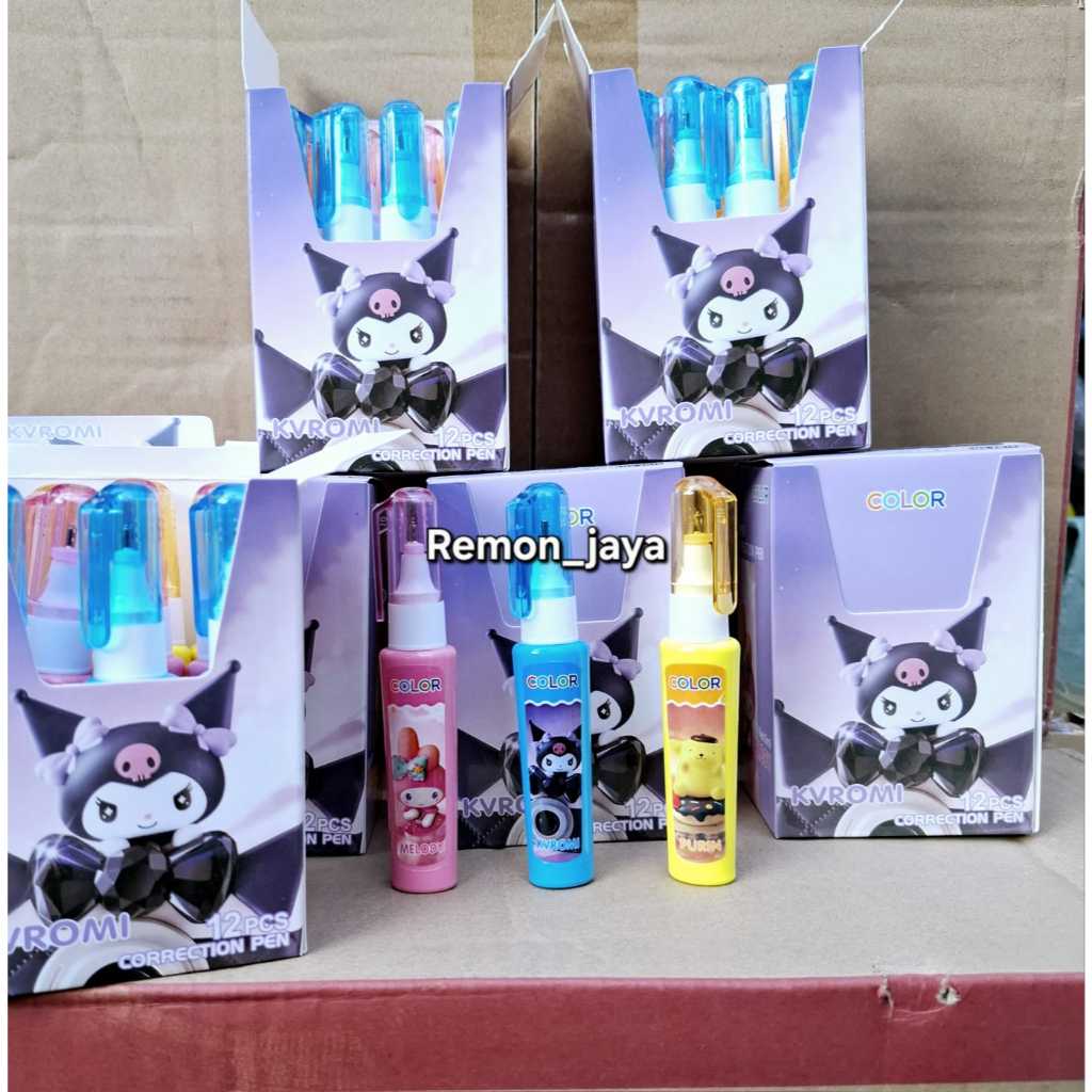 

Correction Fluid Tip ex Cair SANRIO KUROMI isi 12 Pcs