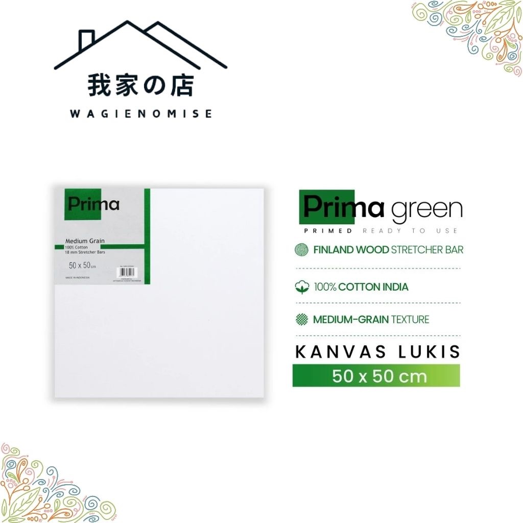 

KANVAS PRIMA GREEN 50X50CM - 100% COTTON ORIGINAL