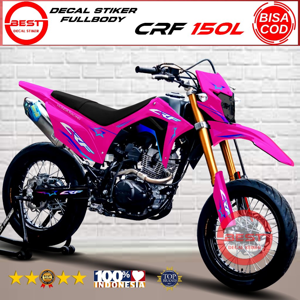 Decal CRF 150L 2018 Fullbody Desain List Bintank / Variasi Stiker Decal Fullbody  untuk CRF 150L