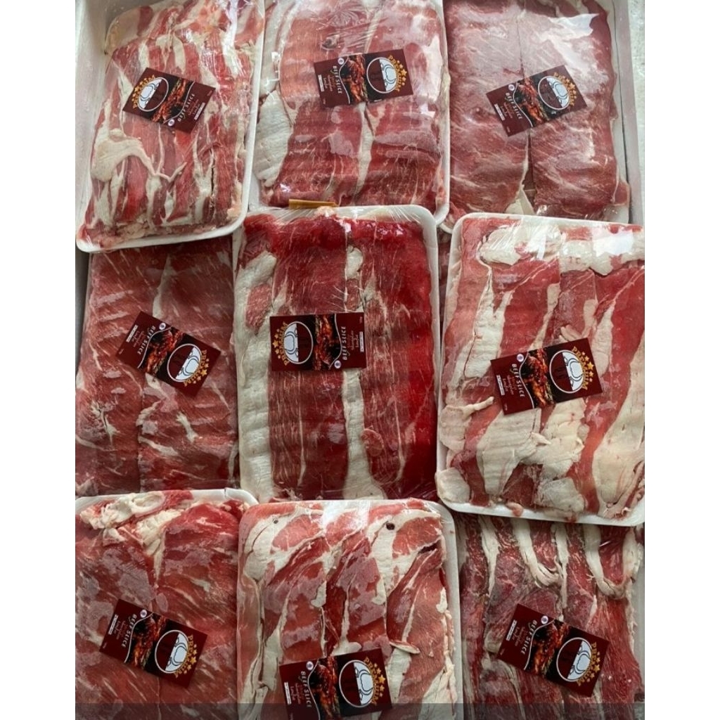 

beef slice mix fat