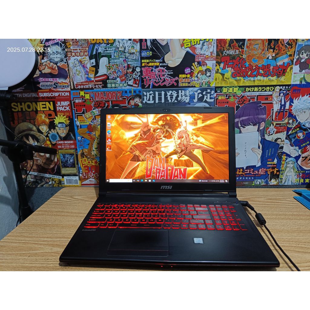 laptop gaming MSI gl63 8rc i7 8750h GTX 1050 RAM 8gb SSD 128