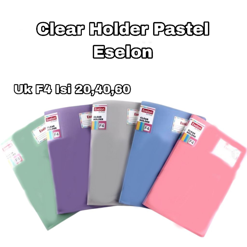 

Clear Holder Pastel F4 / Clear Holder 20,40,60 Lembar Es-Ph20