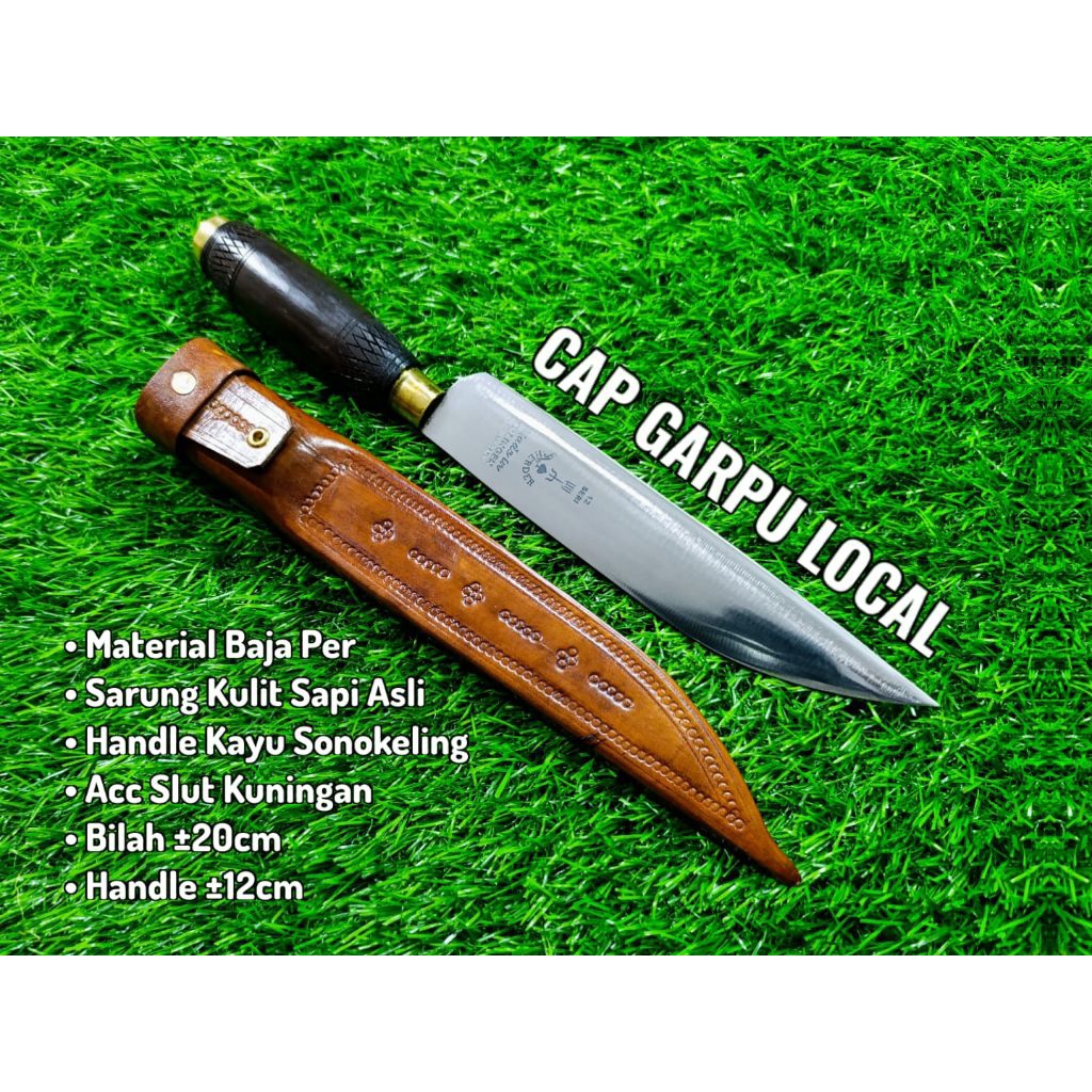 Pisau cap garpu lokal 20cm pisau daging cap herder solingen