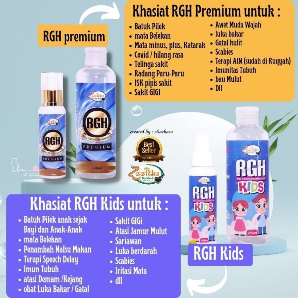 RGH PREMIUM ZEEIDA 500ML SUPLEMEN DEWASA SELURUH TUBUN