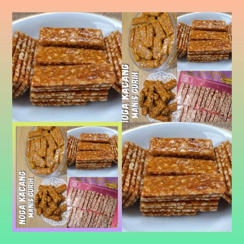 

Noga kacang bungkusan | Noga tingting kacang | Kue noga kacang gula merah | Permen noga kacang | tingting noga kacang