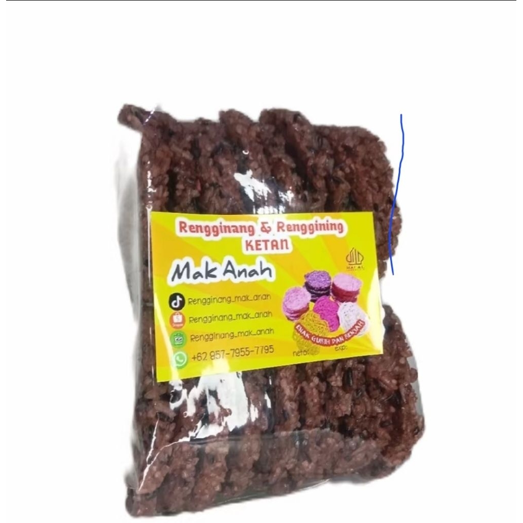 

rengginang mentah besar rasa ketan hitam isi 20 pcs 500g