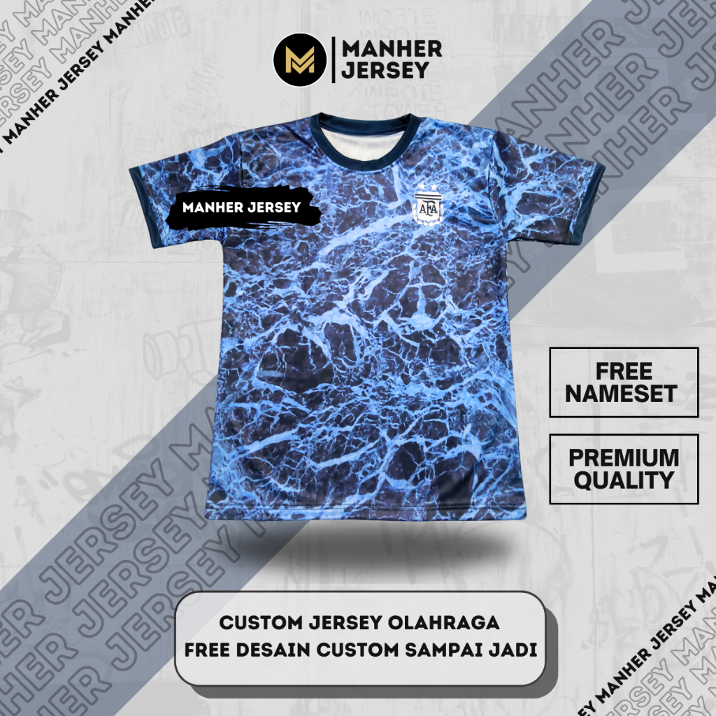 Jersey Latihan Argentina 2021 2022 Full Printing Custom