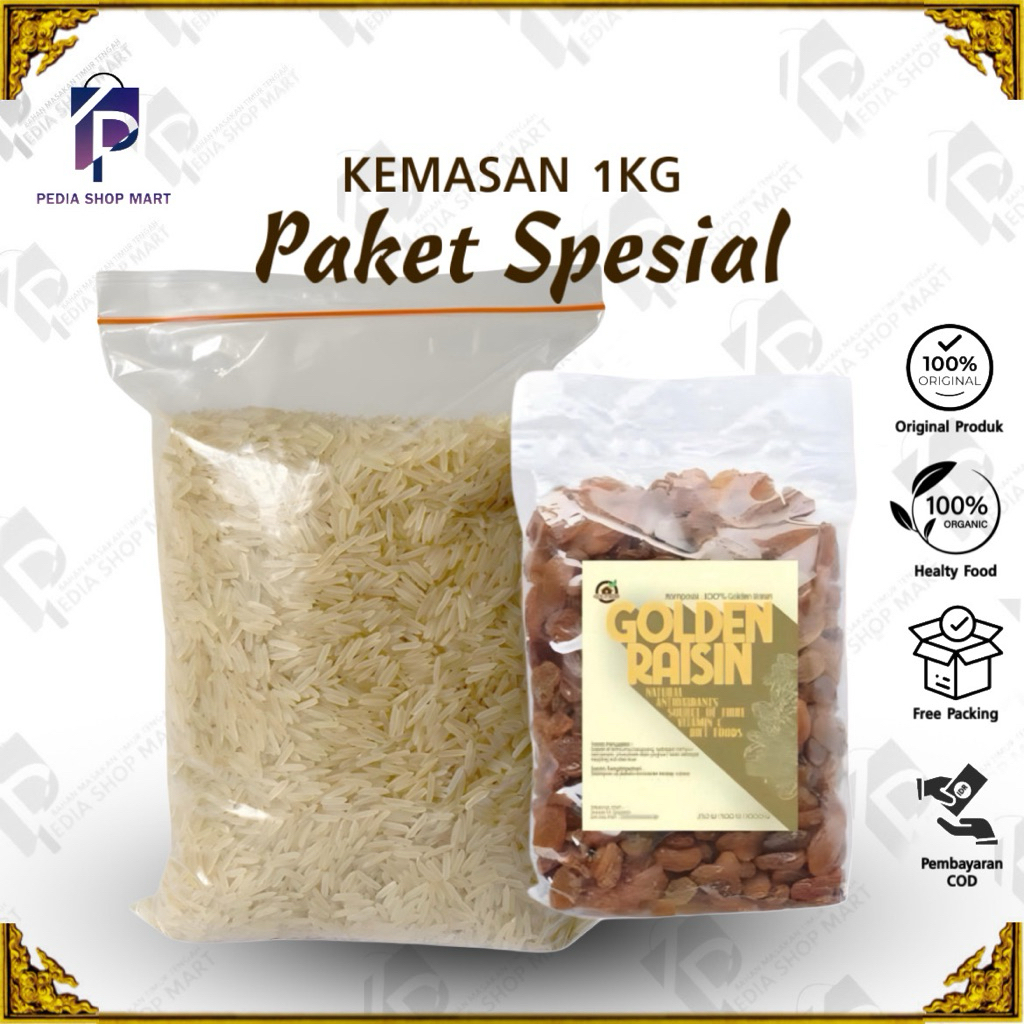 

Beras Basmati 1Kg + Gratis Kismis Golden Raisin