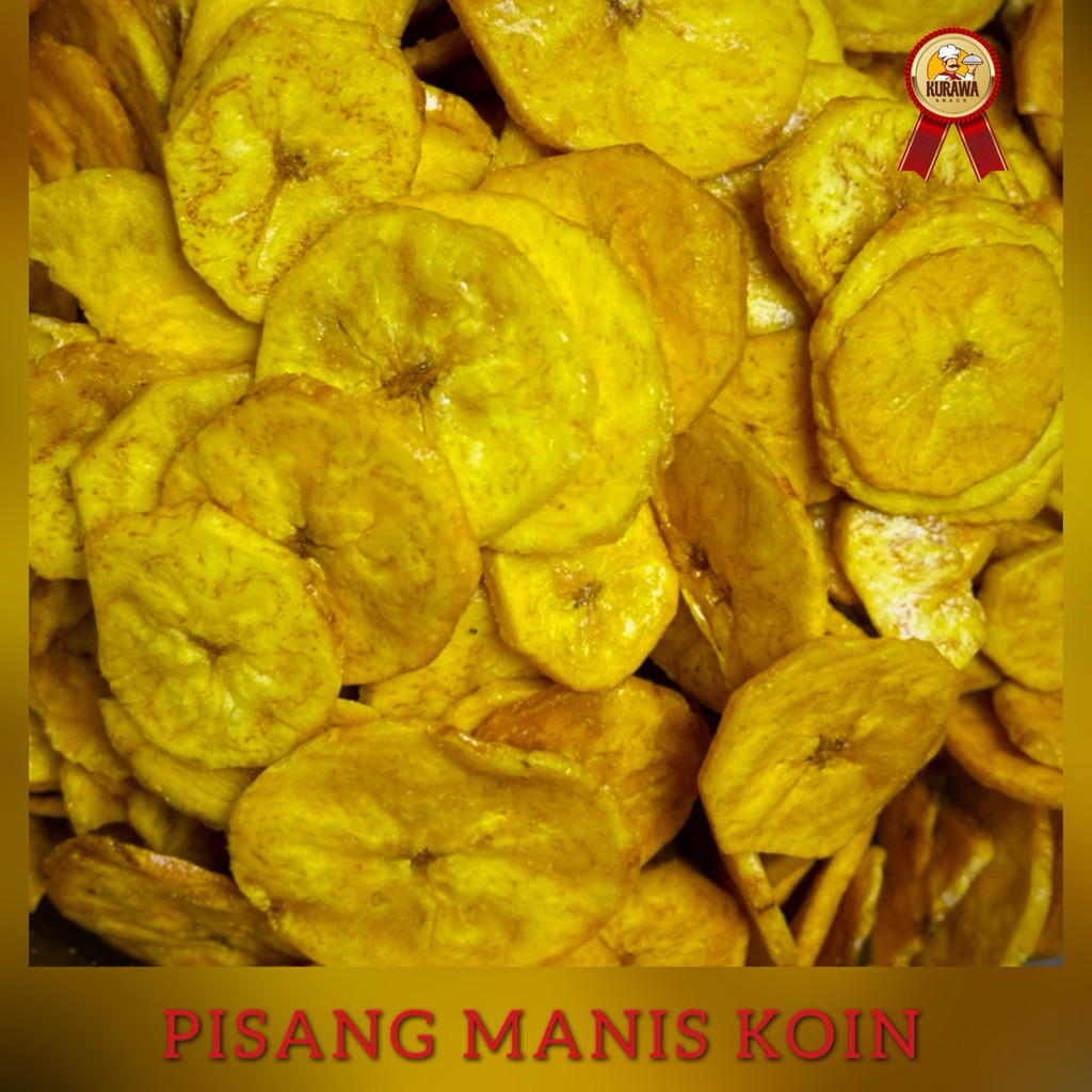 

Kripik pisang manis koin premium renyah cemilan snack manis bebas pilih varian berat