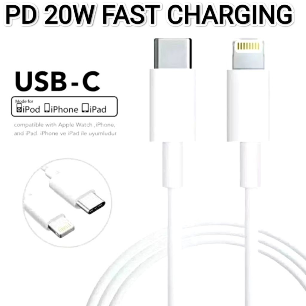 Kabel DATA IPHONE / IOS 20W-18W Fast charging original 1M usb Type C to iPhone ios