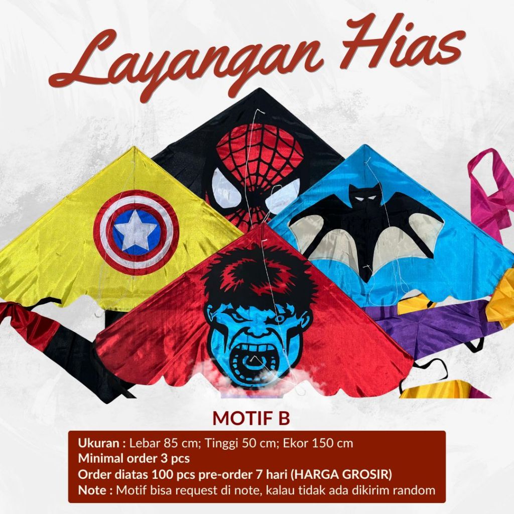 Layangan Hias/Layangan Karakter/Layangan Pantai