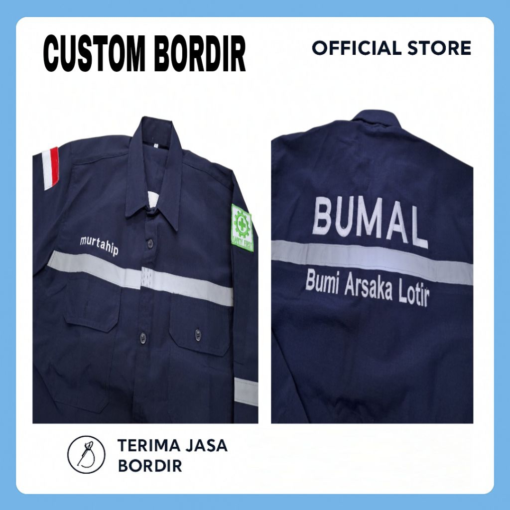 CUSTOM BORDIR KEMEJA TACTICAL- WEARPACK KERJA - BIG SIZE