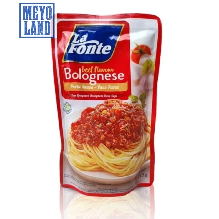 

Lafonte La fonte Beef Saus Bolognese Pasta Sauce Spaghetti Sapi Flavour Bolognes 315 Gram