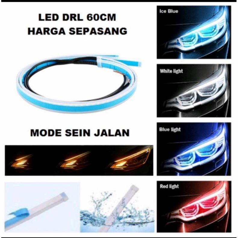 Led Alis DRL Sen Running 12Volt 30Cm & 60Cm Lampu Alis Sen Sein Motor & Mobil