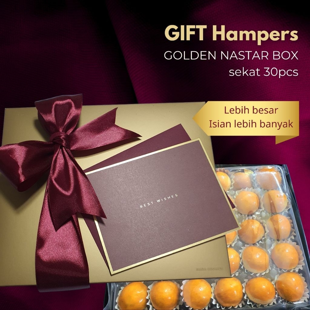 

Hampers Golden Nastar Jumbo Premium Box sekat 30 Natal Christmas | Birthday | Eid Idul Fitri | Imlek Lunar CNY Wijsman Wisman