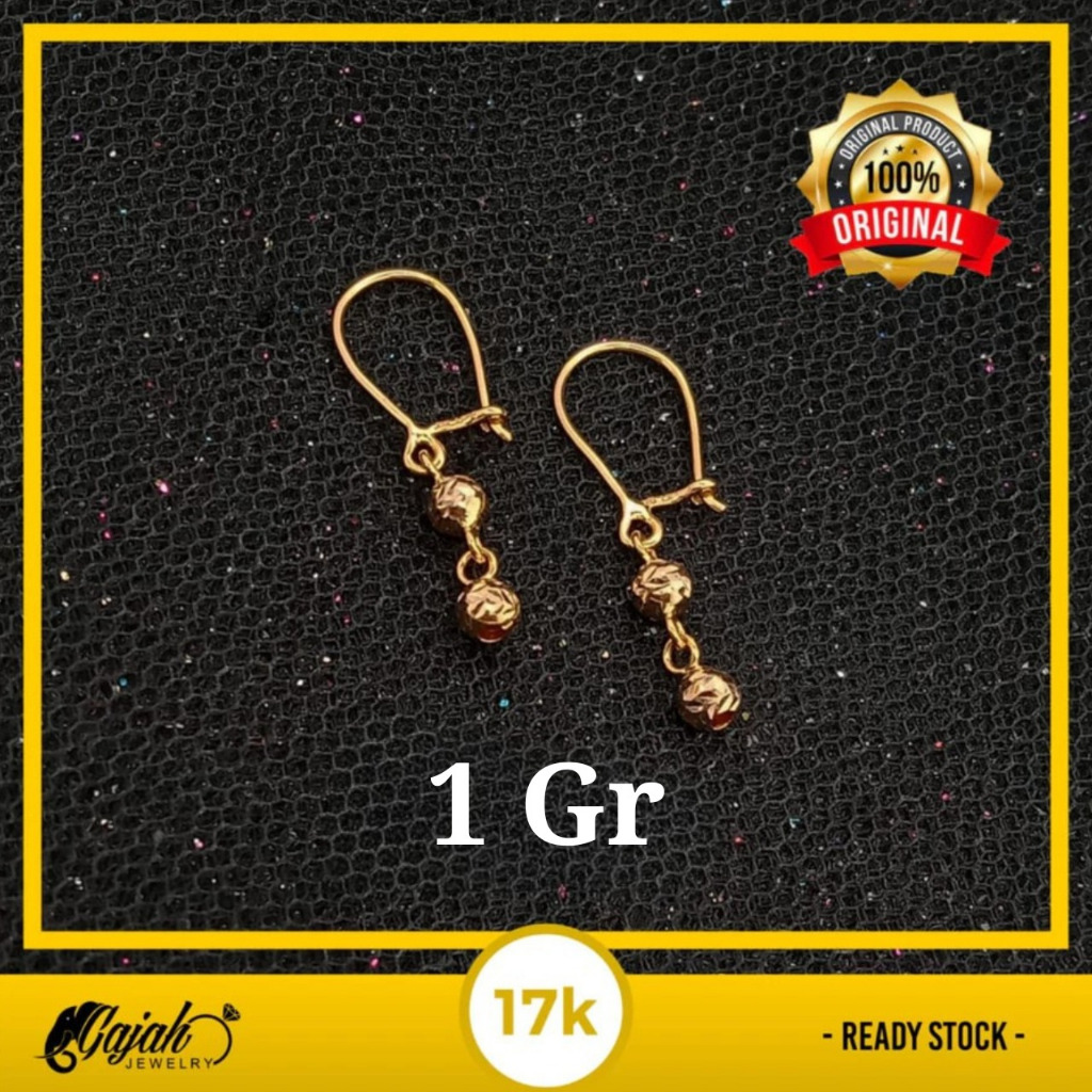 Anting Emas 17K - Toko Emas Gajah Online - 1 Gr - 5454
