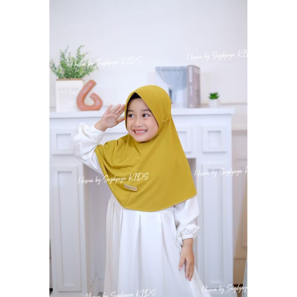 kerudung Anak husna Ropel tali