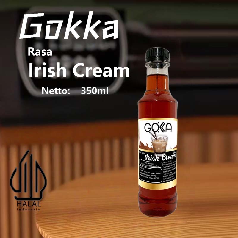 

Gokka Rasa Irish Cream 350ml / Sirucp Irish Cream - Minuman Segar Rasa Irish Cream / Irish Cream Syrup