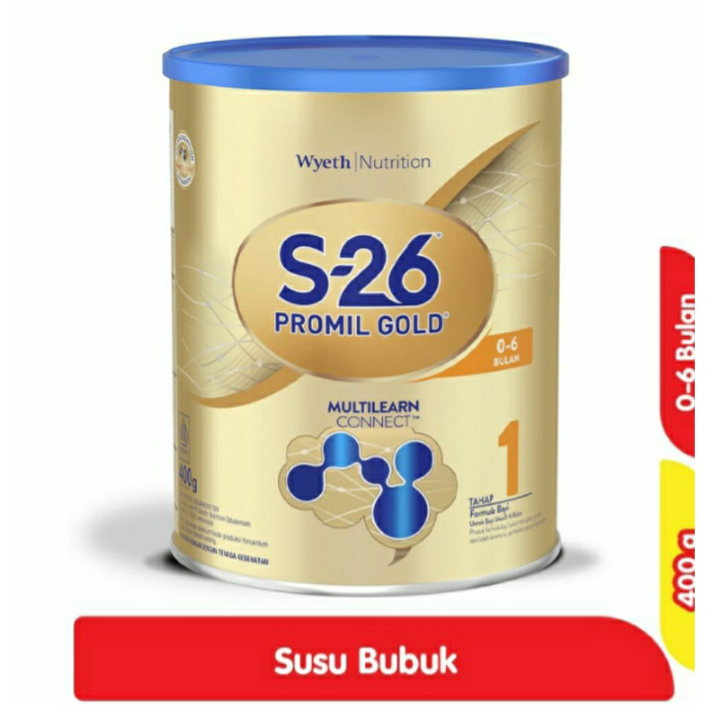 S26 Promil Gold Tahap 1 Susu Formula Bayi 0-6 Bulan 400g