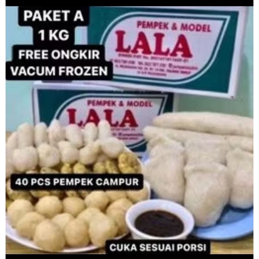 

PEMPEK LALA 26 ilir. PAKET A 1 KG (isi 40pcs)