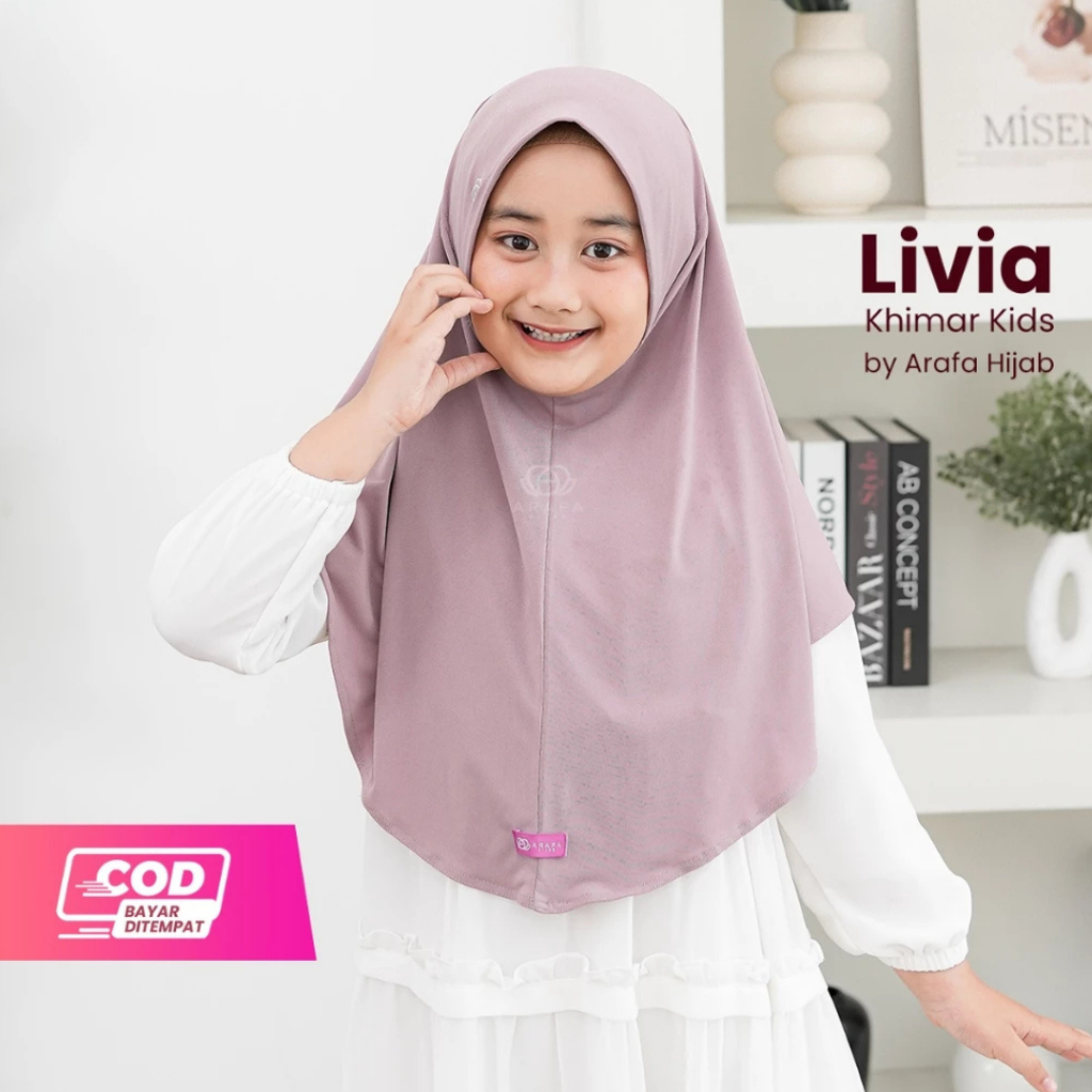 Arafa Hijab - Khimar Livia Kids | Hijab Anak Perempuan | Jilbab Premium