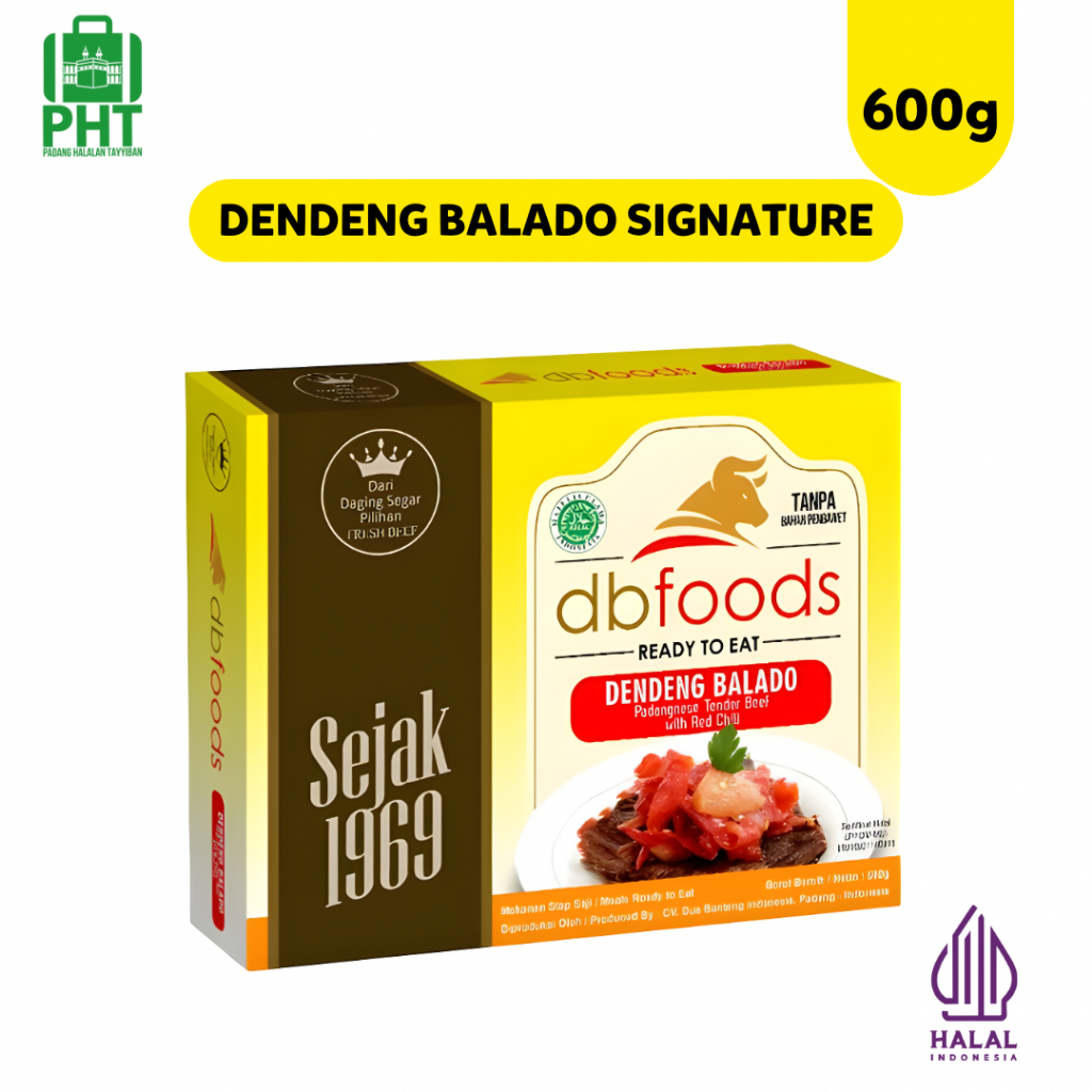 

Dendeng Balado Signature DBFOODS Premium 600g Original Praktis Siap Makan Asli Padang
