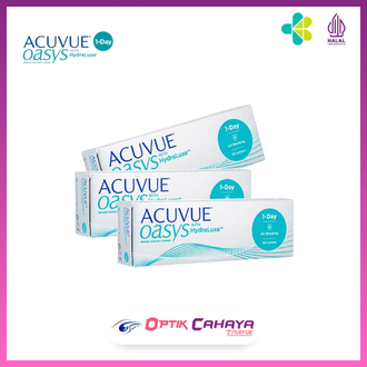 [ Optik Cahaya Truevue ] BISA INSTANT / SAMEDAY | ACUVUE 1 DAY OASYS / Softlens bening isi 30 PCS / 