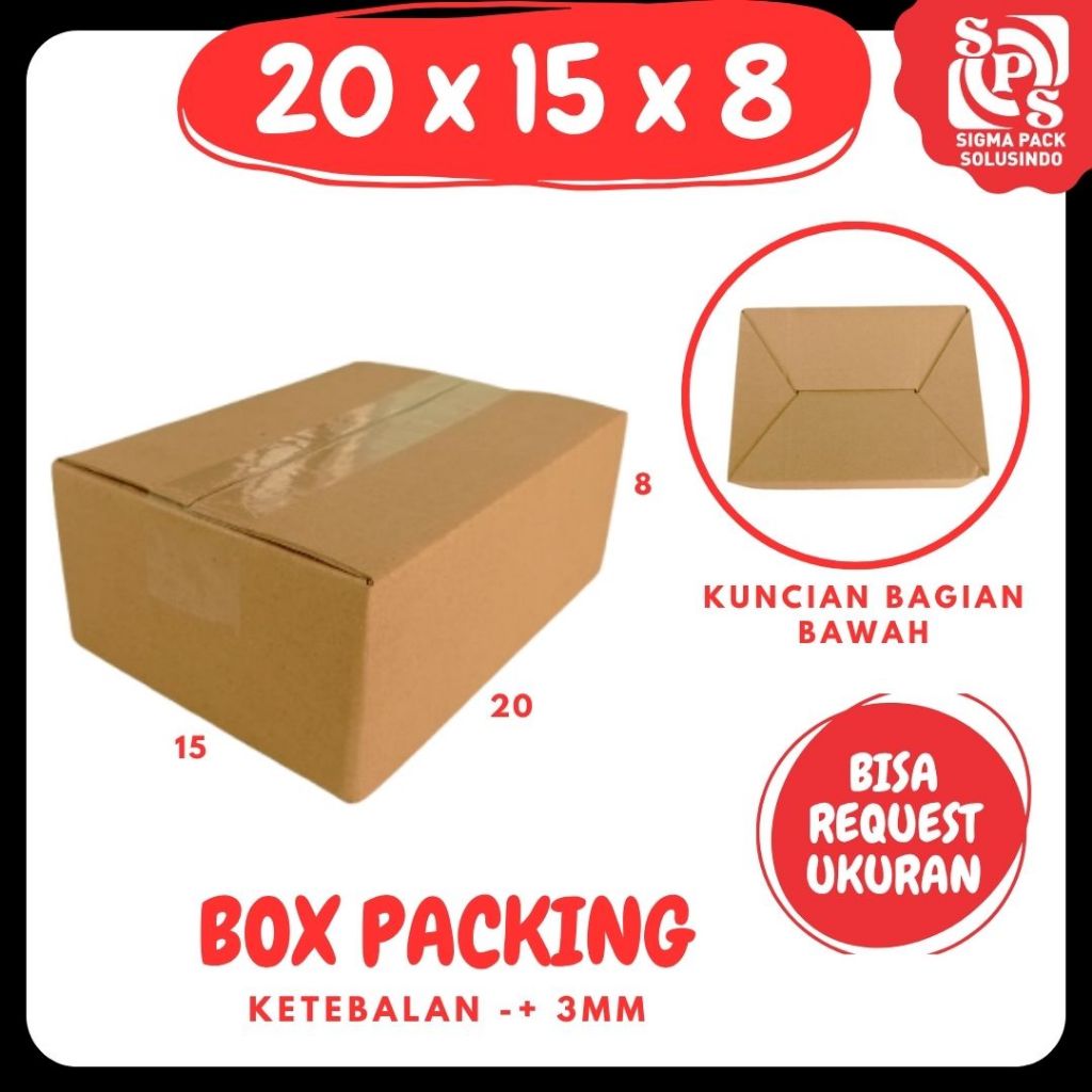 

Kardus 20x15x8 Box A0 Packing Karton Dus Kotak Kemasan kosmetik Souvenir Jamu Obat Madu Zigma Pack