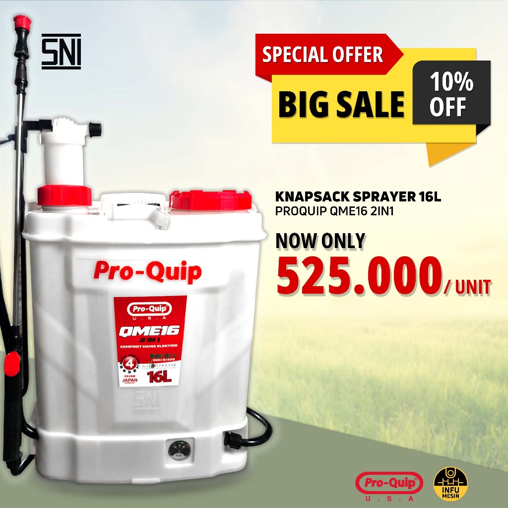 PROQUIP QME16 KNAPSACK SPRAYER ELEKTRIK 16 LITER