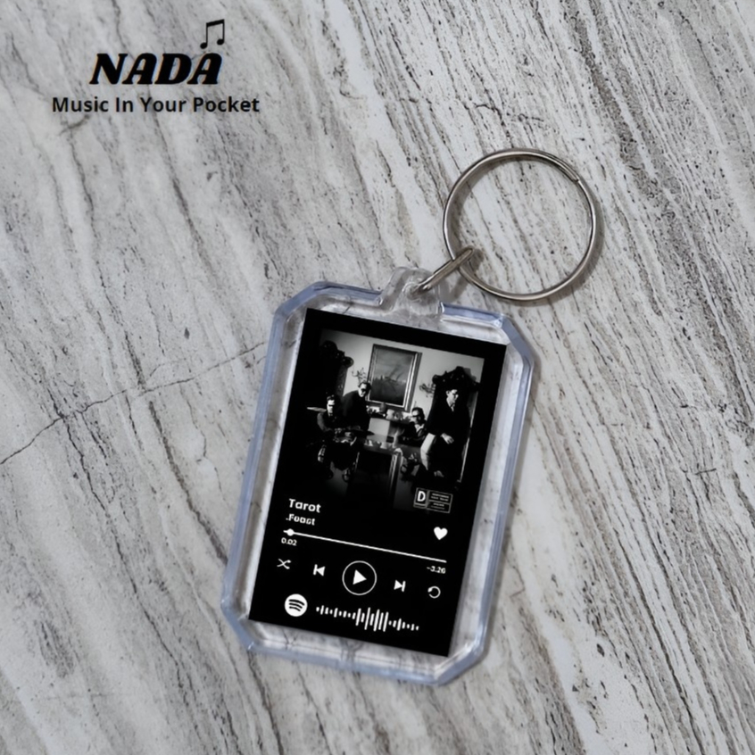 Gantungan Kunci Spotify Tarot Feast | Keychain Lagu Barcode Bisa Scan Premium