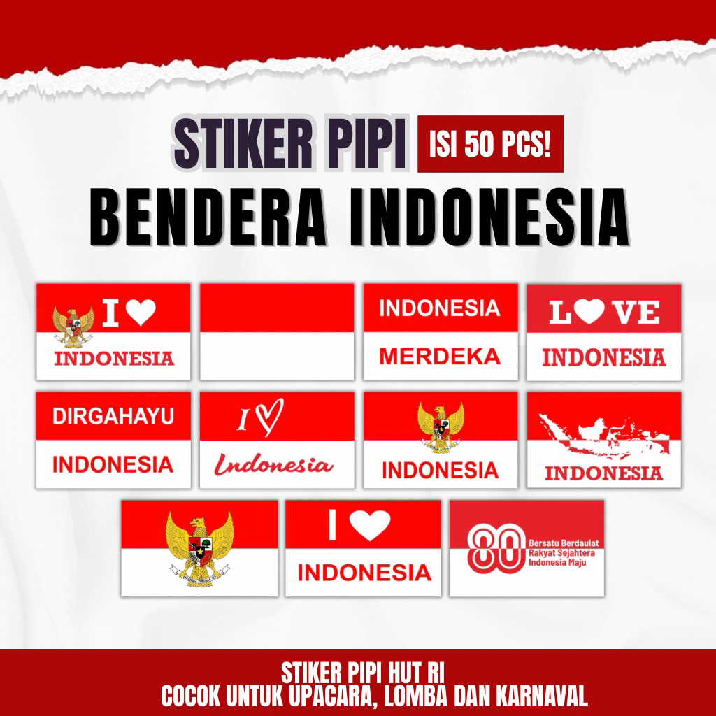 

Promo Merdeka! Stiker Pipi Merah Putih Isi 50 Pcs Termurah