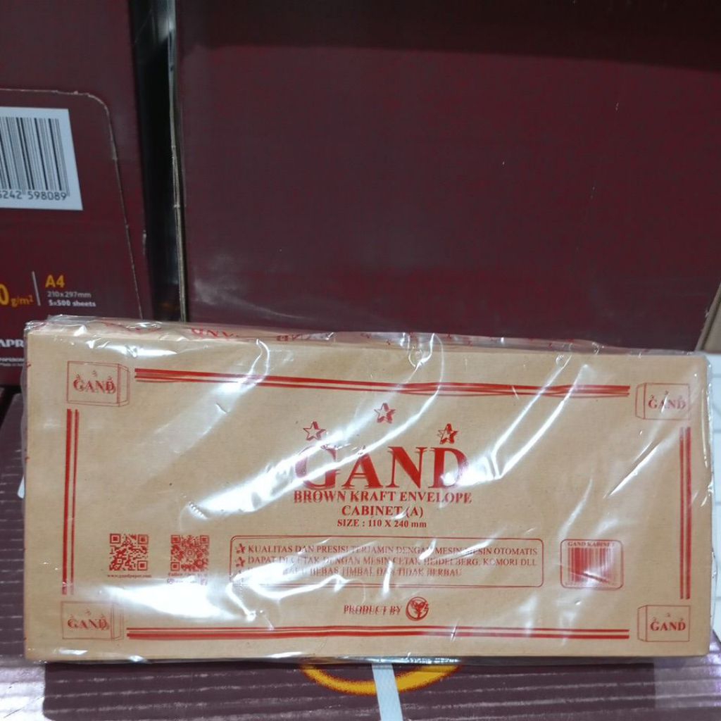 

Amplop coklat uk cabinet gand isi 100 lbr