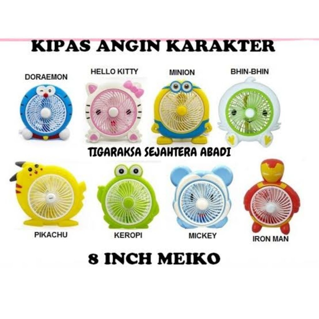 MEIKO Kipas Karakter Kipas Listrik Kipas Duduk kipas meja