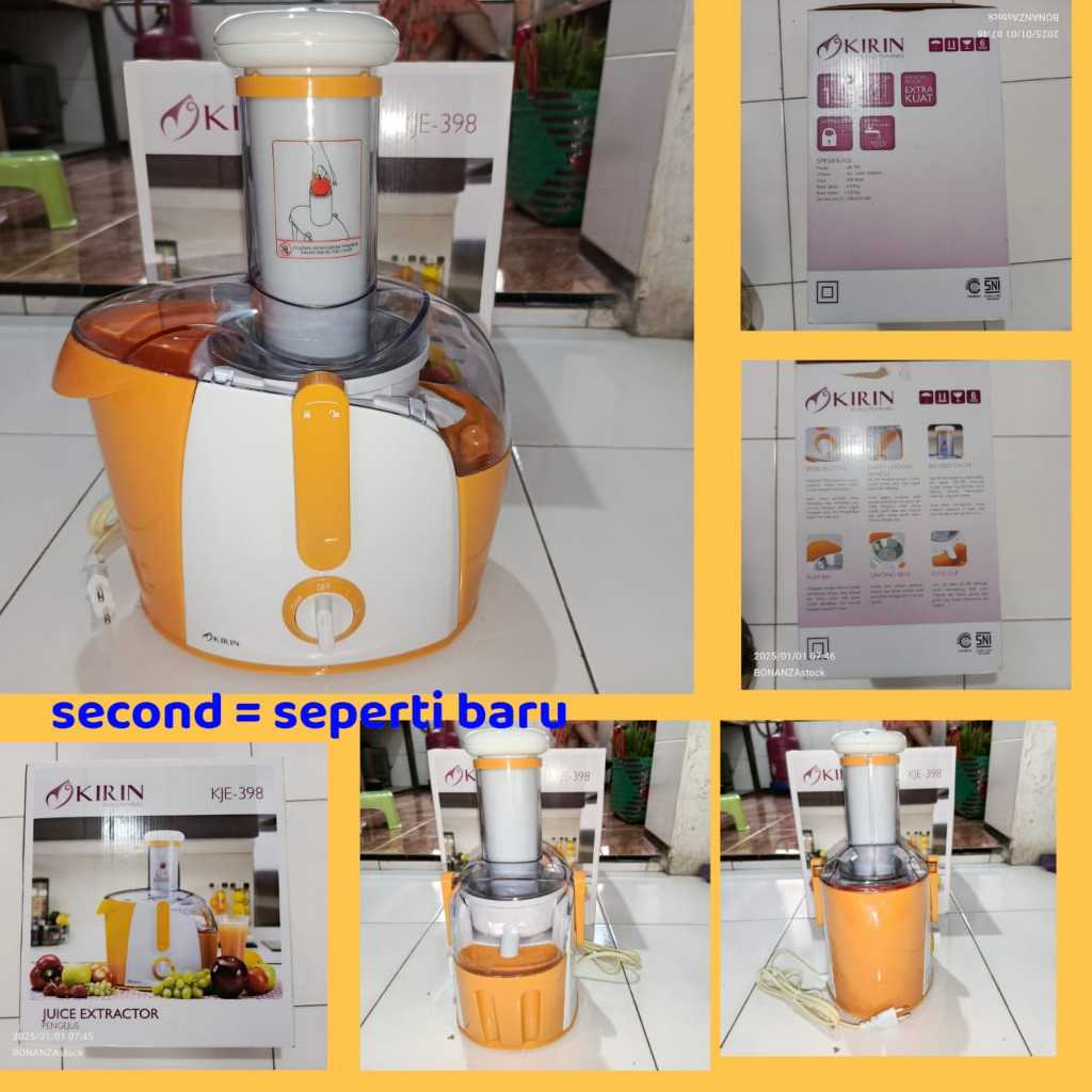 JUICER JUICE EXTRACTOR KIRIN KJE 398 KJE398 ALAT MESIN PEMBUAT JUS JUICE MAKER JUICER MACHINE