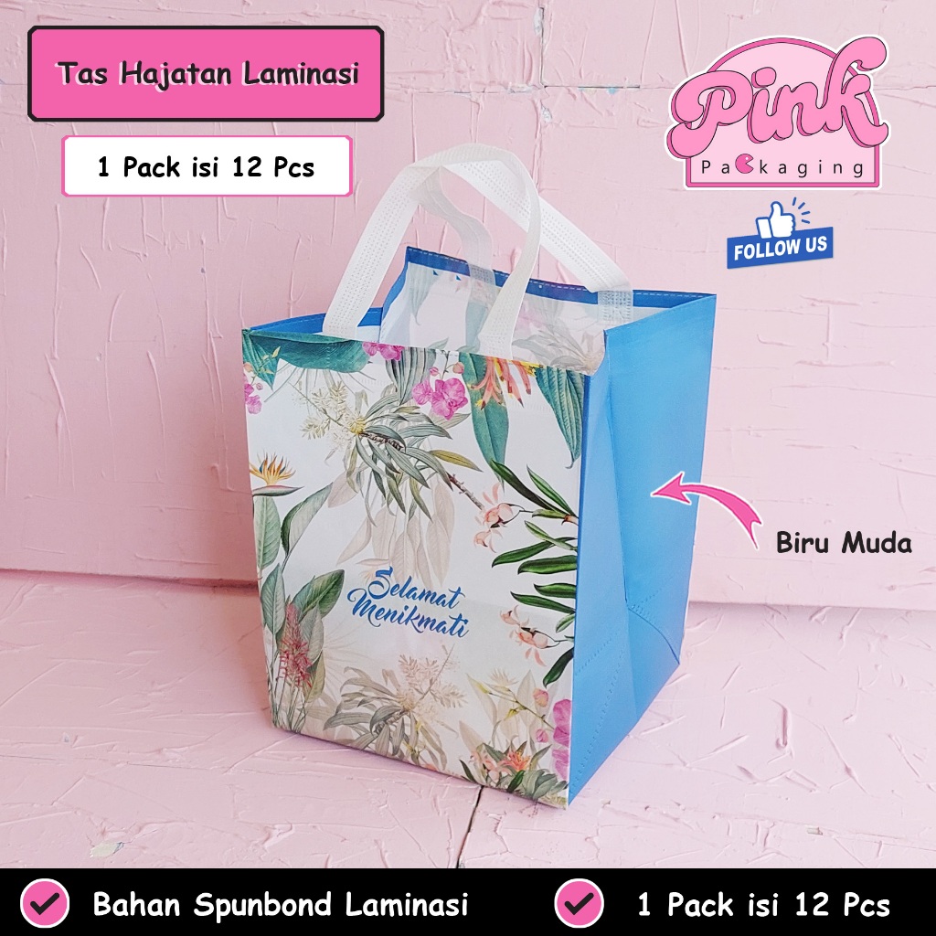 

Tas Hajatan Laminasi Tas Tenteng Spunbond Box 20x20 22x22 Bahan Tebal Isi 12 pcs