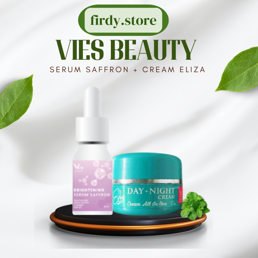 Eliza Beauty Cream Eby + Serum Saffron Vies Pemutih Wajah Night And Day All In One Eby Original Bpom