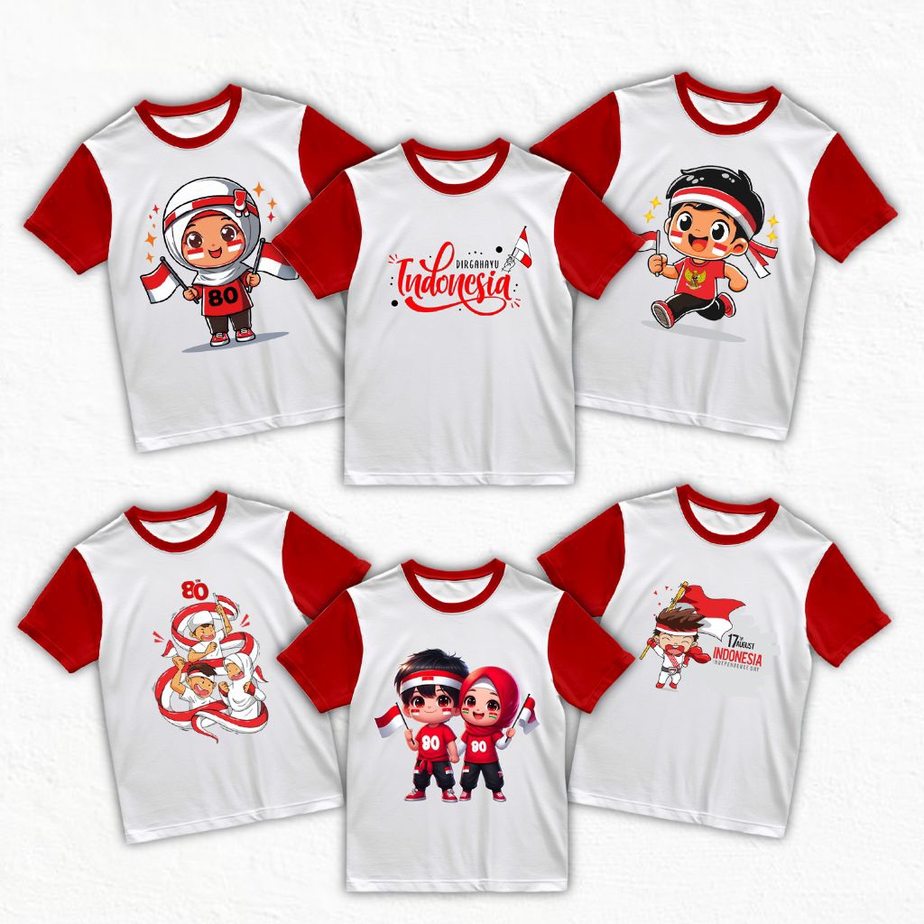 Baju Kaos Anak Kemerdekaan 17 Agustus - Baju 17 Agustus anak laki laki merah putih